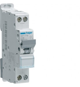 HAGER - MHT710 - Disjoncteur 1P+N 4.5-6kA 10A B -