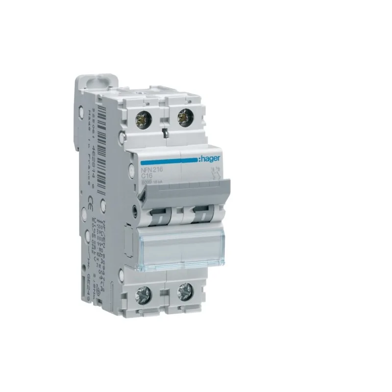 Hager - NFN240 - Disjoncteur 2P 6/10kA C-40A 2M
