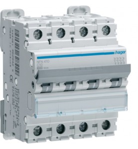 Hager - NFN440 - Disjoncteur 4P 6/10kA C-40A 4M