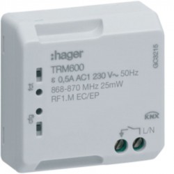 Hager - TRM600 - Commande pour télérupteur et minuterie  KNX Radio - Hager