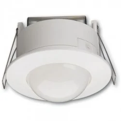Hager - 52371 -Détecteur mouvement infrarouge plafond semi-encastré 360° blanc