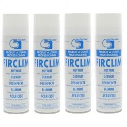 Firclim - 4 sprays anti-bactérien, nettoyant, aérosol pour clim - 500ml