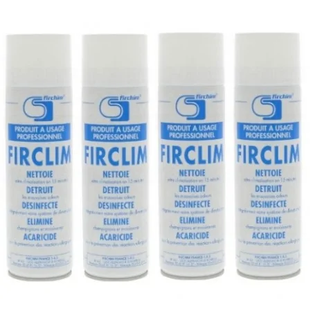 FIRCHIM - Firclim - 4 sprays anti-bactérien, nettoyant, aérosol pour clim - 500ml