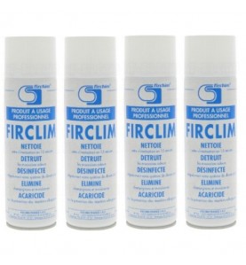 Firclim - 4 sprays anti-bactérien, nettoyant, aérosol pour clim - 500ml