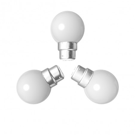 Lot de 3 ampoules blanches B22 Incassables