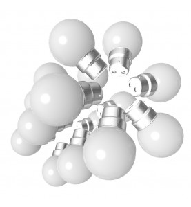 Lot de 18 ampoules blanches B22 incassables