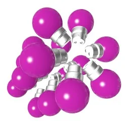 Lot de 18 ampoules roses B22 Incassables avec culot en fer