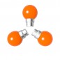 Lot de 3 ampoules orange B22 Incassables 
