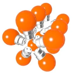 Lot de 15 ampoules orange B22 Incassables