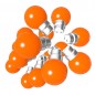 Lot de 18 ampoules orange B22 Incassables