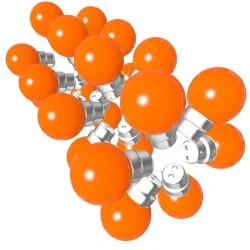 Lot de 24 ampoules orange B22 Incassables