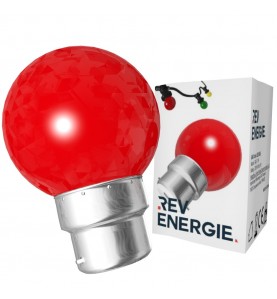 Lot de 3 ampoules bleu blanche rouge B22 Incassables avec culot en fer