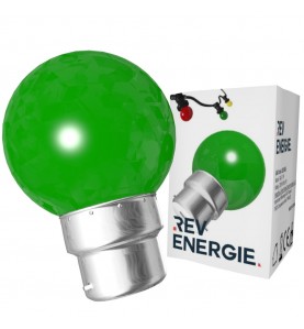 Lot de 5 ampoules bleues blanches rouges vertes jaunes B22 Incassables avec culot en fer