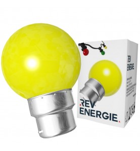 Lot de 6 ampoules bleues rouges vertes jaunes orange B22 Incassables avec culot en fer