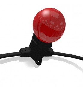 Rêvenergie - Guirlande guinguette extérieure lumineuse LED 20 ampoules B22 Multicolore 10m