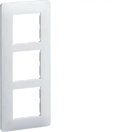 Hager | Essensya Plaque 3 postes verticale entraxe 57mm Blanc - WE407