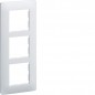 Hager | Essensya Plaque 3 postes verticale entraxe 57mm Blanc - WE407