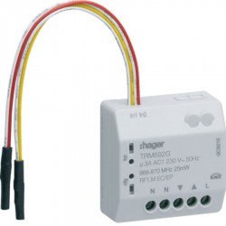 Hager - TRM692G - 1 sortie Volet Roulant + 2E KNX radio - Hager