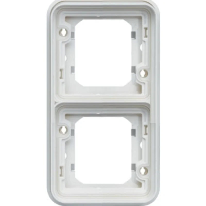 Hager - WNA408B - cubyko Support double Verticale blanc