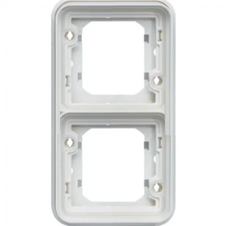 Hager - WNA408B - cubyko Support double Verticale blanc