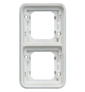 Hager - WNA408B - cubyko Support double Verticale blanc