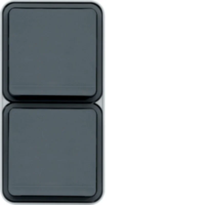 Hager - WNC132 - cubyko Prise double verticale 2P+T gris