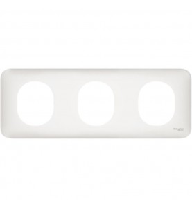 Schneider Electric - S260706 - PLAQUE 3P OVALIS HORIZONTAL BLANC