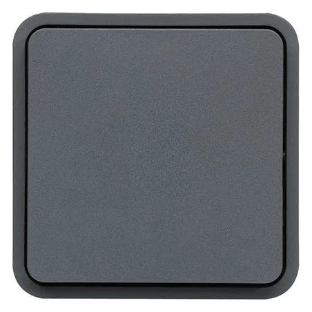 Hager - WNA020 - cubyko Bouton Poussoir 1F assoc. gris