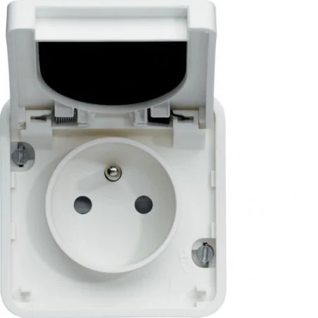 Hager - WNA100B - cubyko PC 2P+T assoc. blanc IP55