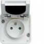 Hager - WNA100B - cubyko PC 2P+T assoc. blanc IP55