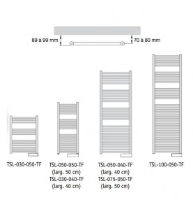 Acova - TSL-050-050-TF - Sèche-serviettes Atoll Spa EL 500W 9016