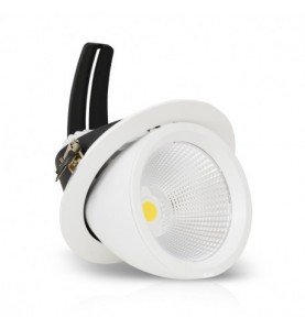 Spot LED Escargot Rond Orientable 60W 4000°K + Alimentation Electronique