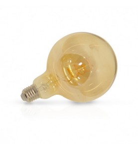 Ampoule LED E27 G125 Filament Spirale 4W 2700°K Golden