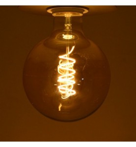 Ampoule LED E27 G125 Filament Spirale 4W 2700°K Golden