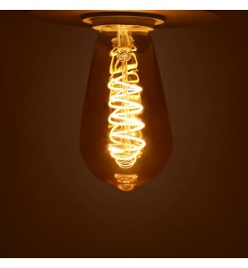 Ampoule LED E27 ST64 Filament Spirale 4W 2700°K