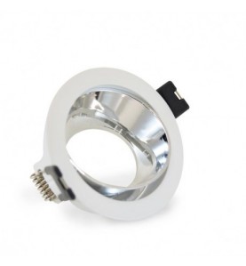 Support spot basse luminance rotatif Orientable argent rond Ø80 mm