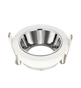 Support spot basse luminance rotatif Orientable argent rond Ø80 mm