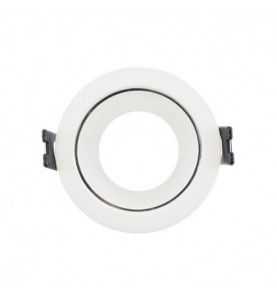 Support spot basse luminance rotatif Orientable argent rond Ø80 mm