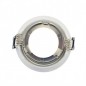 Support spot basse luminance rotatif Orientable argent rond Ø80 mm