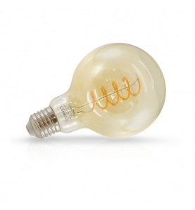 Ampoule LED E27 G95 Filament Spirale 4W 2700°K Golden