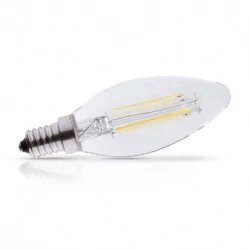 ampoule led e14 filament flamme 4 5w dimmable 2700k blanc chaud 300