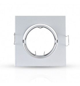 Support plafond Carré Orientable Blanc 84 x 84 mm