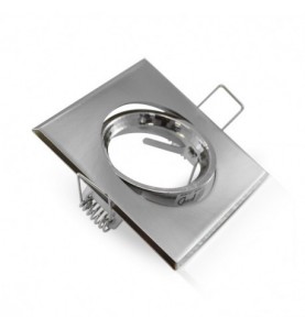 Support plafond Carré Orientable Argent 83 x 83 mm