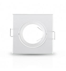 Support plafond Carré Orientable Blanc 84 x 84 mm