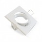 Support plafond Carré Orientable Blanc 84 x 84 mm