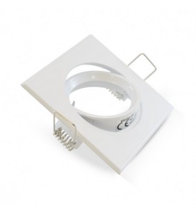 Support plafond Carré Orientable Blanc 84 x 84 mm