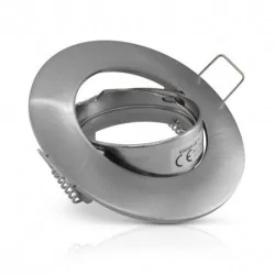 Support plafond Rond Orientable Argent Ø92 mm