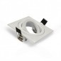 Support plafond Carré Orientable Blanc 88 x 88 mm