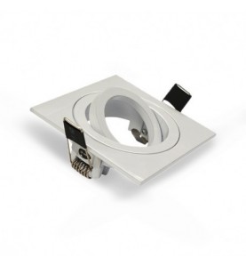 Support plafond Carré Orientable Blanc 88 x 88 mm