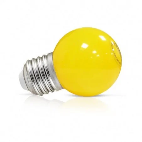 Ampoule LED E27 Couleur Bulb G45 1W Jaune